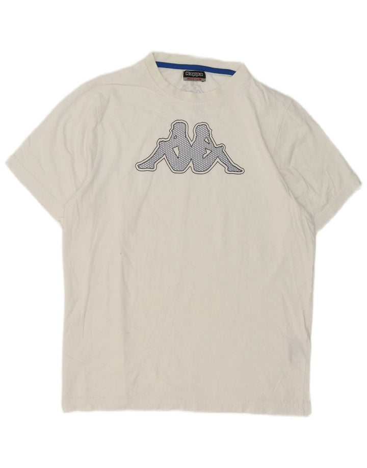 Kappa Herren-T-Shirt mit Grafik, mittelweiße Baumwolle