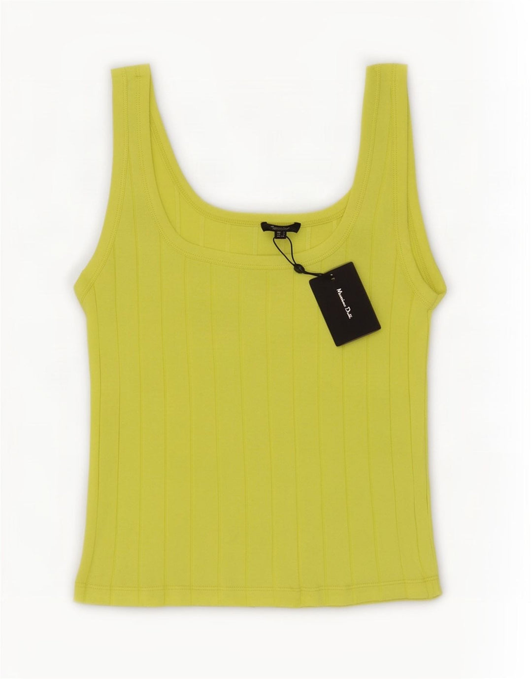 Massimo Dutti Damen Weste Top UK 8 Small Gelbe Baumwolle