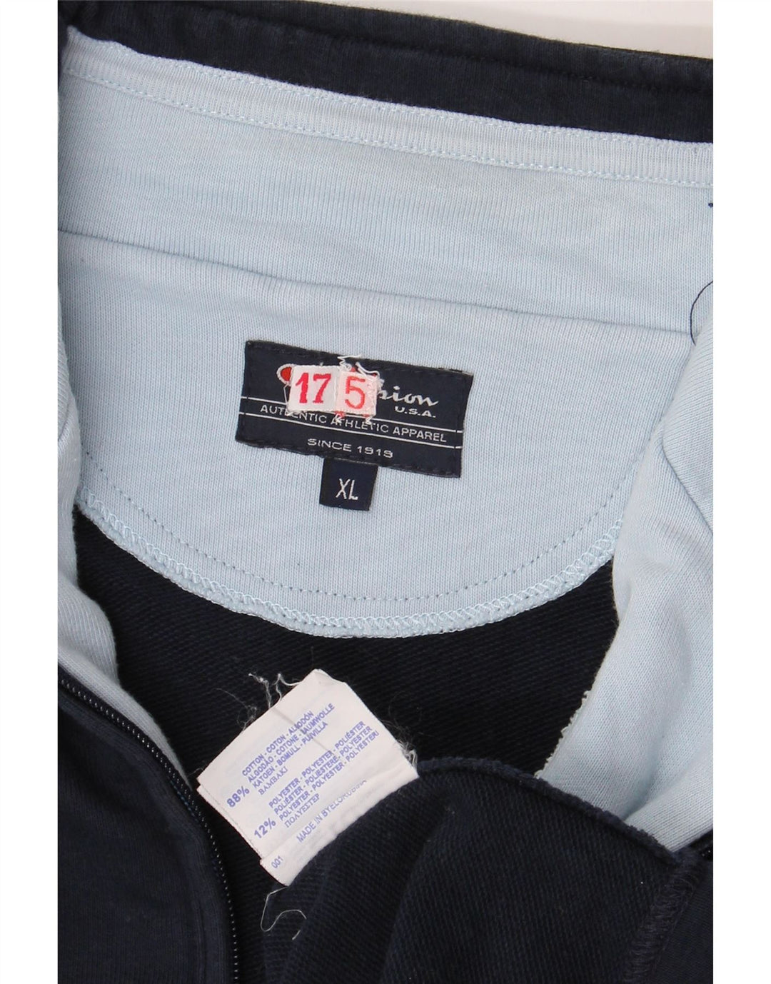 CHAMPION Herren-Trainingsanzug-Topjacke XL aus marineblauer Baumwolle