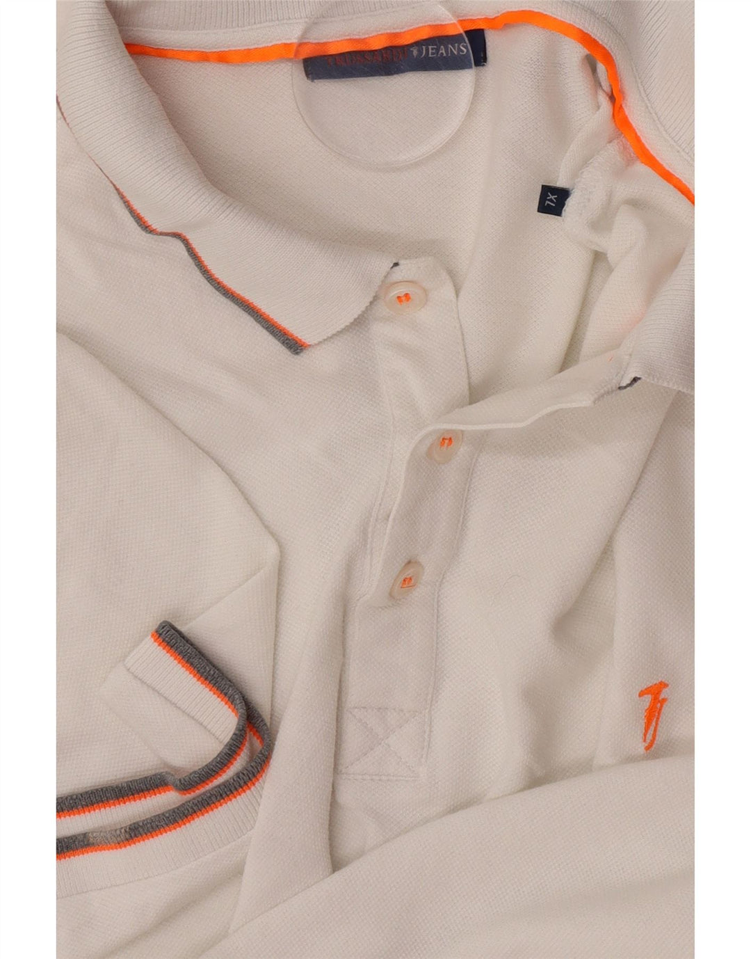 Trussardi Jeans Herren Poloshirt XL Weiß