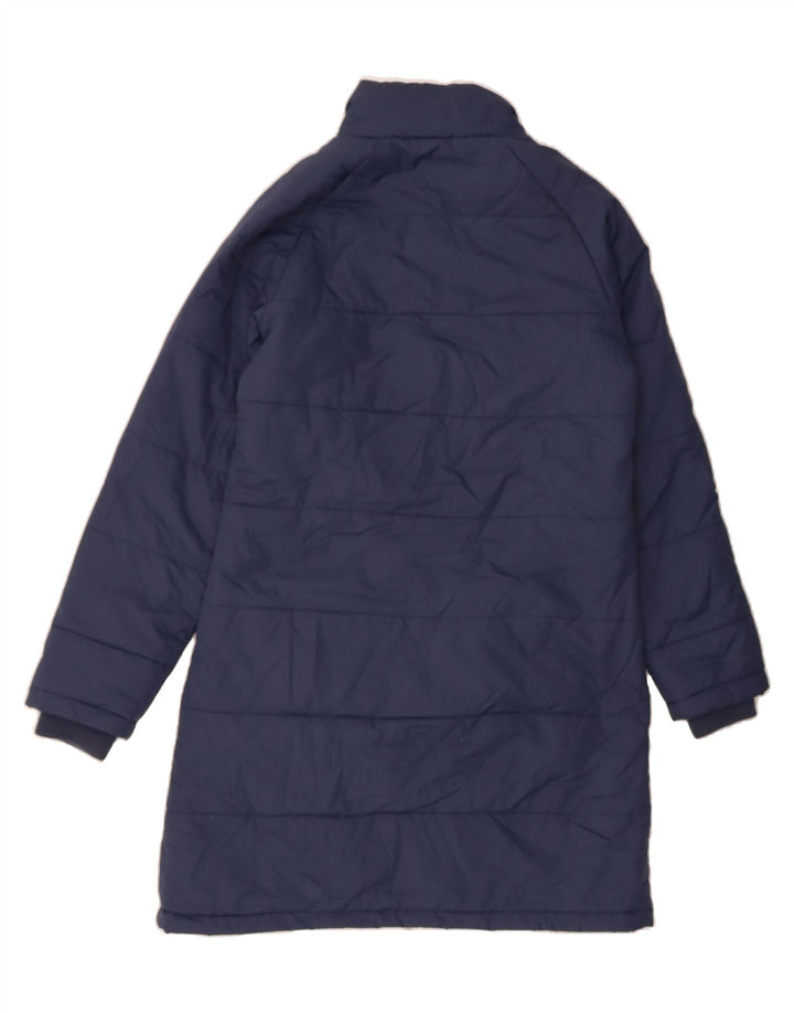 REEBOK Womens Hooded Padded Coat UK 12 Medium  Navy Blue Polyester Vintage Reebok and Second-Hand Reebok from Messina Hembry 