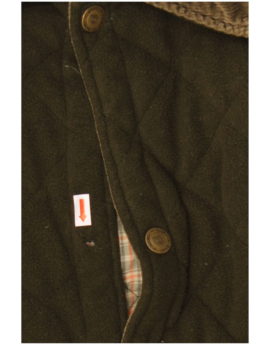 Vintage Herren Fleece Steppjacke UK 42 XL Khaki Polyester