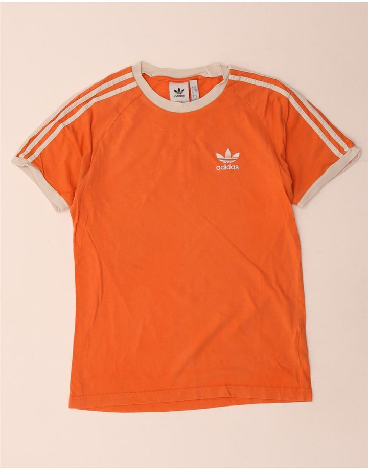 Adidas Herren T-Shirt Top Small Orange Baumwolle