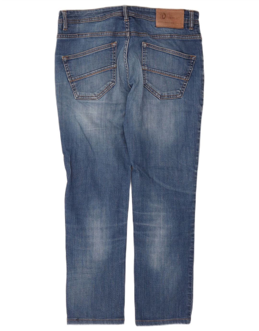 Dack's Damen Crop Slim Jeans IT 48 XL W32 L26 Blaue Baumwolle