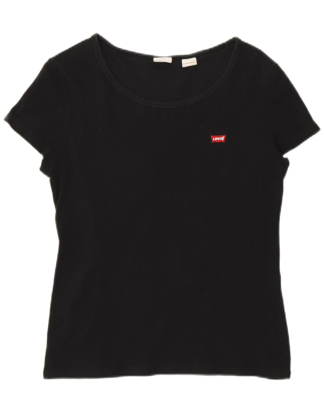 LEVI'S Womens T-Shirt Top UK 14 Large Black Vintage Levi's and Second-Hand Levi's from Messina Hembry 
