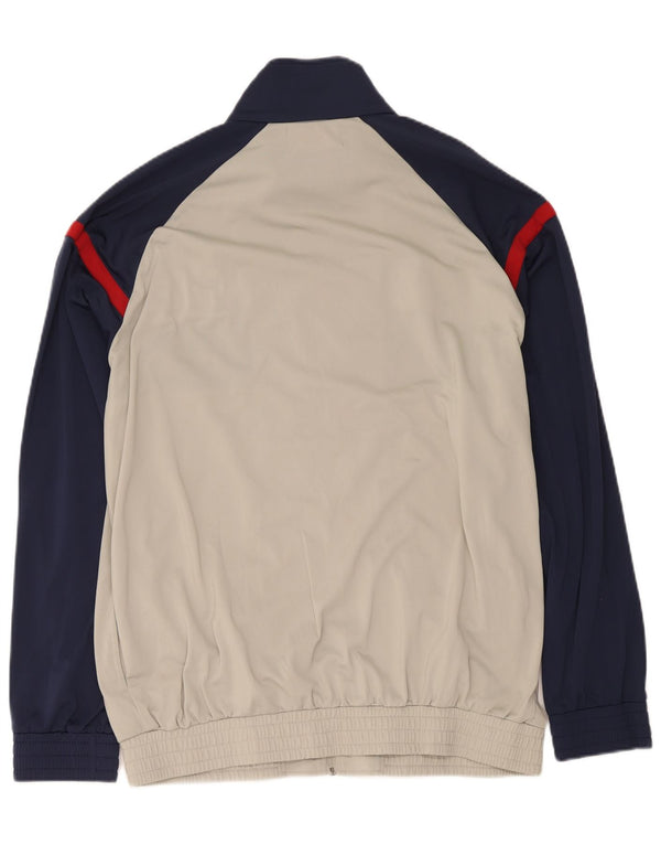 Kappa Herren-Trainingsanzug mit normaler Passform, Top-Jacke, 3XL, Grau, Farbblock-Sport