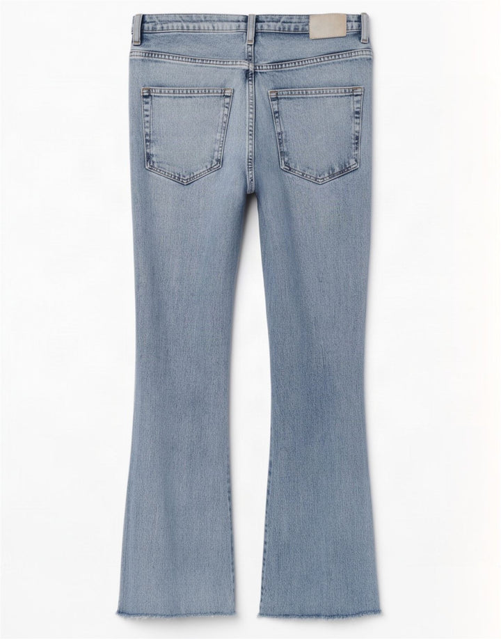 Zara Womens Distressed Flared Jeans EU 40 Medium W30 L27 Blue Cotton