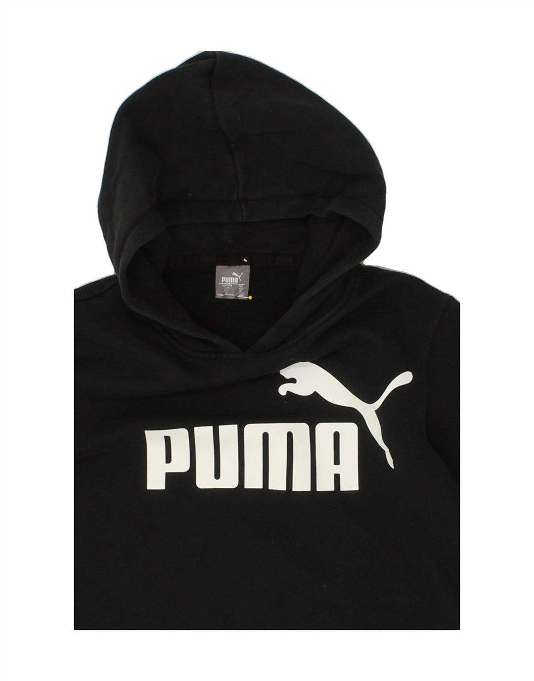 PUMA Boys Graphic Hoodie Jumper 11-12 Years Black Vintage Puma and Second-Hand Puma from Messina Hembry 