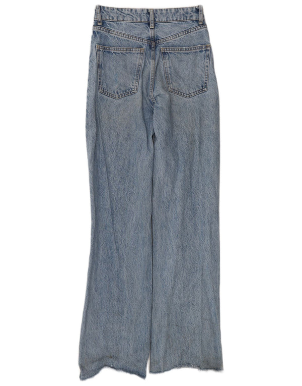Zara Damen Straight Jeans EU 34 2XS W24 L34 Blau