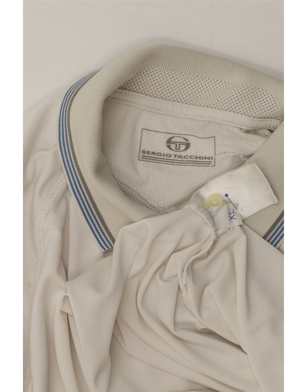 Sergio Tacchini Herren Poloshirt XL Weiß Polyester