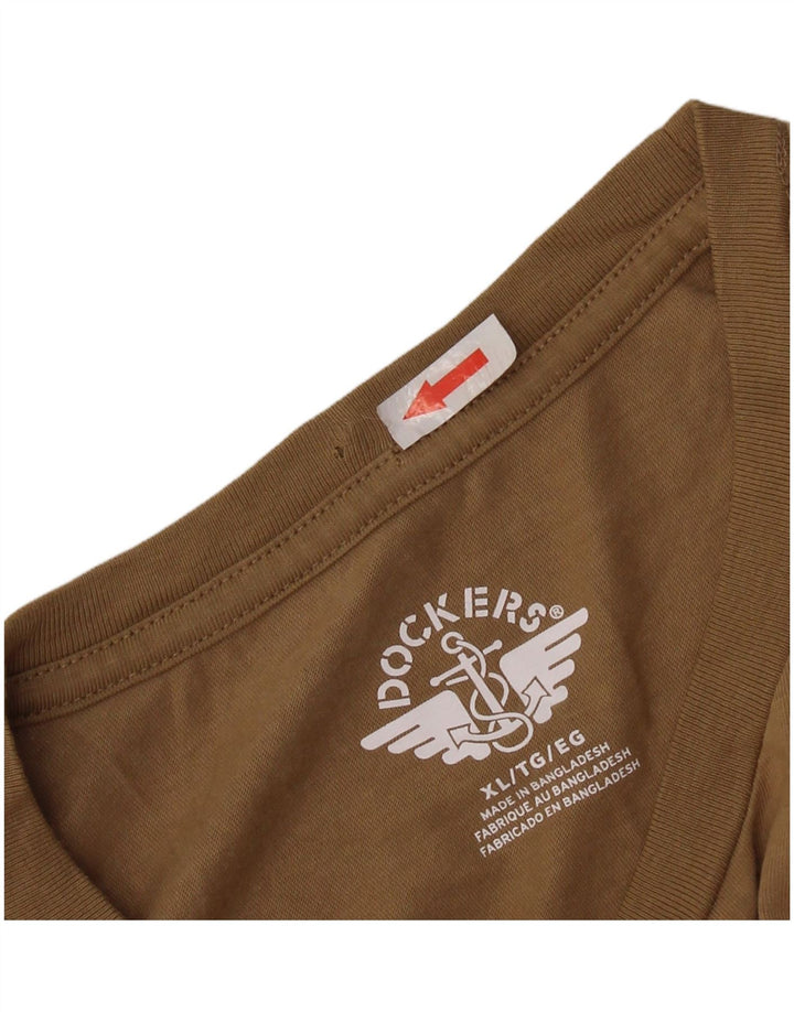 Dockers Herren-T-Shirt mit Grafik, XL, braun, Baumwolle