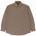 James Pringle Herrenhemd XL Graues Nadelstreifen-Polyester