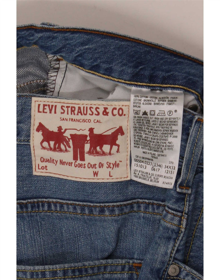 Levi's Herren Straight Jeans W34 L32 Blaue Baumwolle
