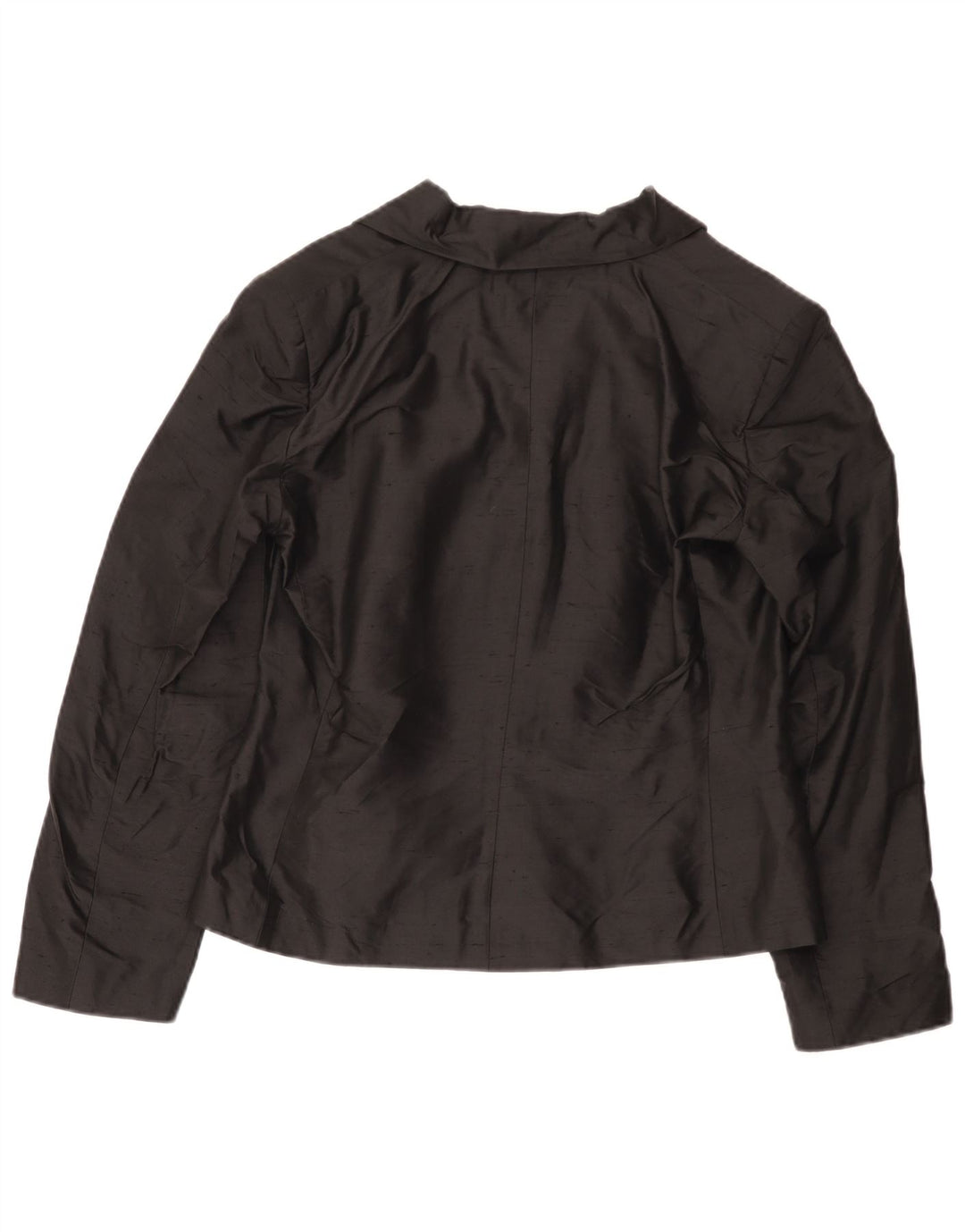 Luisa Spagnoli Damen 3-Knopf-Blazerjacke IT 46 Große schwarze Seide