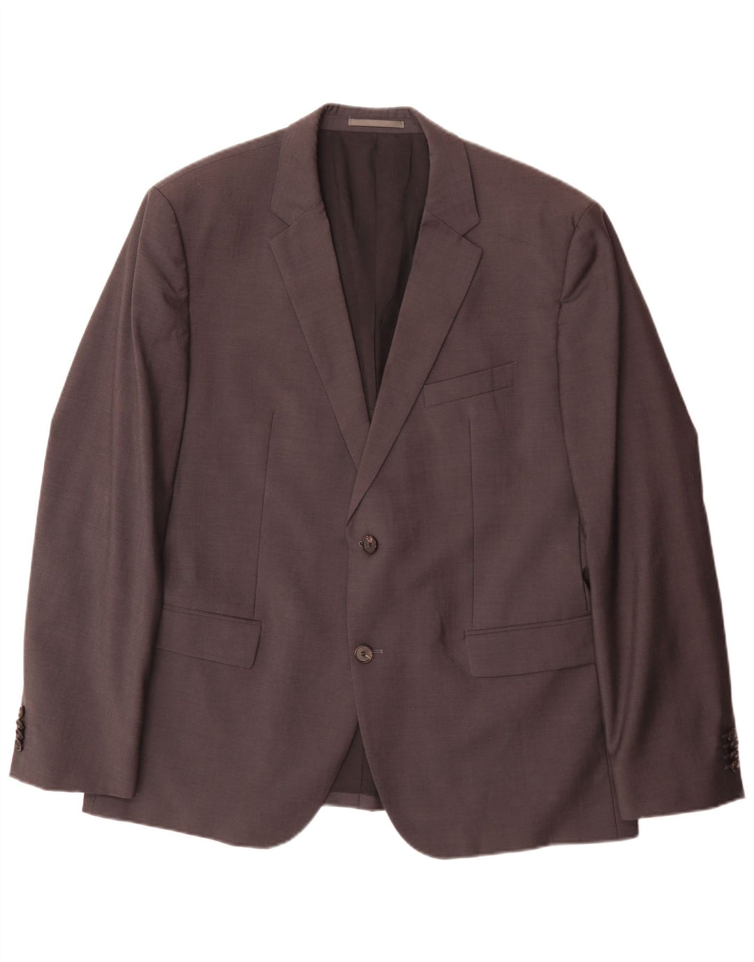 Hugo Boss Herren-Blazer mit 2 Knöpfen, EU 58, 4XL, graue Schurwolle, klassisch