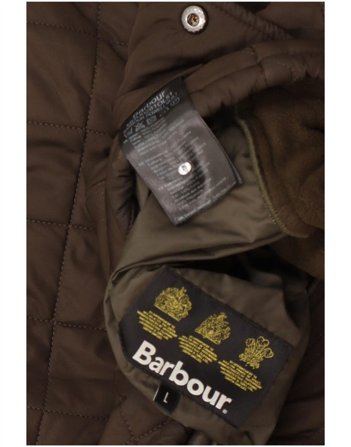 Barbour Herren Steppjacke UK 40 Large Khaki Polyester