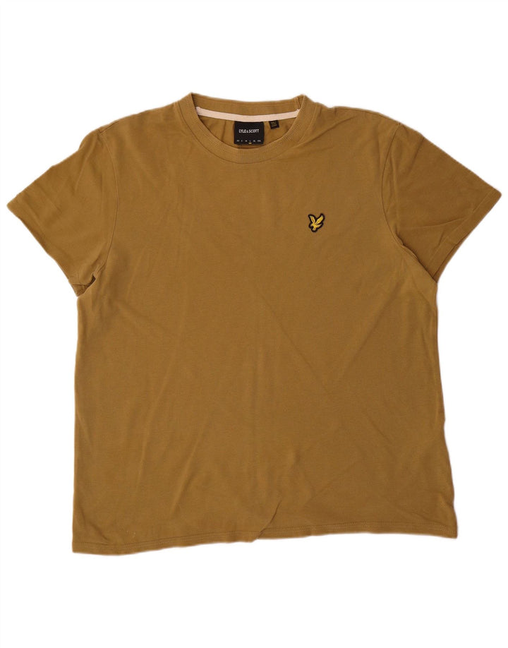 LYLE & SCOTT Herren T-Shirt Top Large Khaki Baumwolle