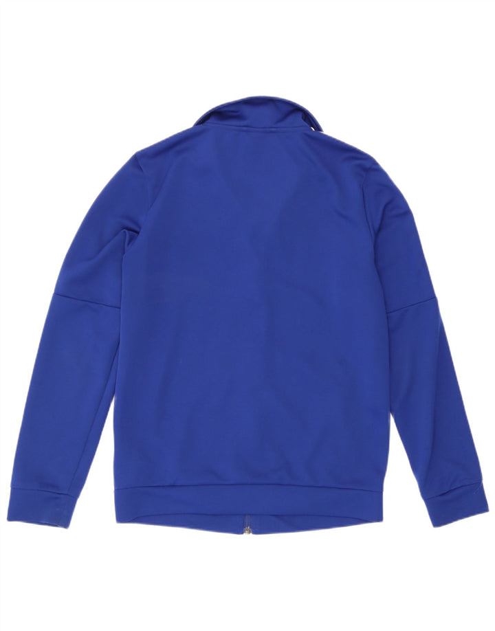 Adidas Damen Trainingsanzug Top Jacke UK 12/14 Mittelblaues Polyester