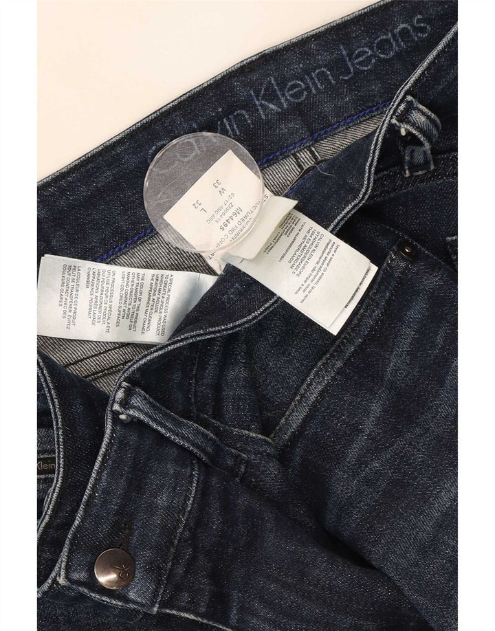 Calvin Klein Herren Slim Jeans W33 L32 Marineblau Baumwolle