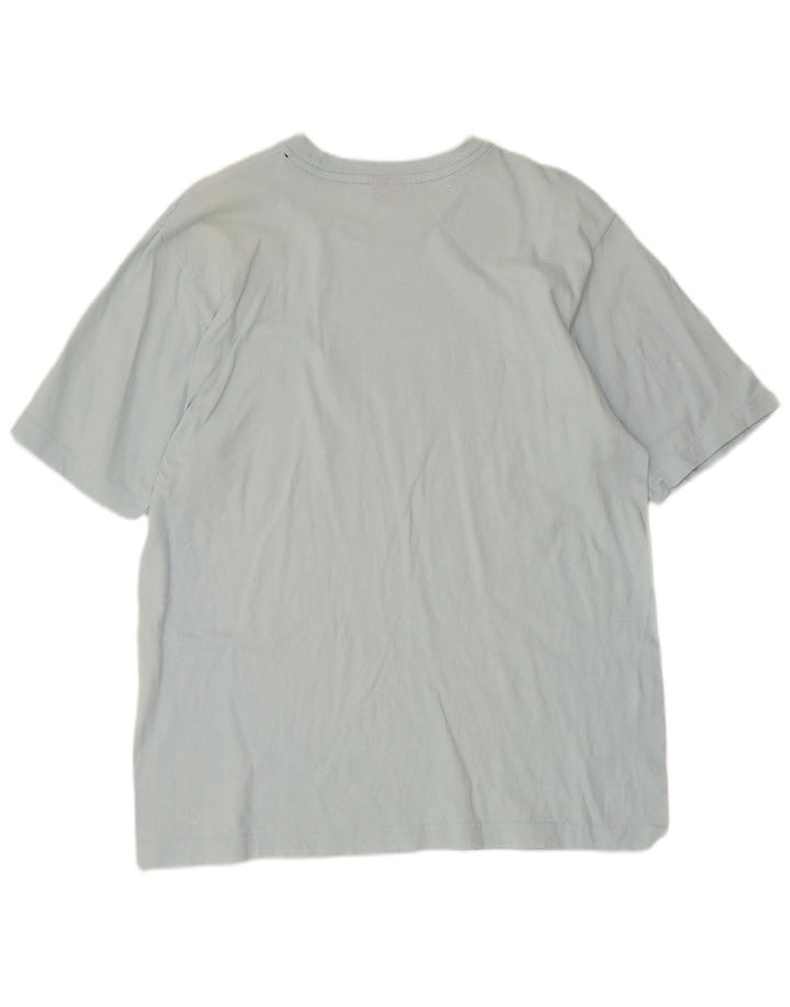 Champion Herren T-Shirt mit Grafik, Größe L, Blau