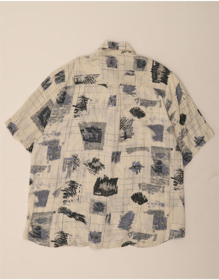 CLUB D'AMINGO Mens Abstract Pattern Shirt Size 41/42 Large Off White Vintage Club D'Amingo and Second-Hand Club D'Amingo from Messina Hembry 