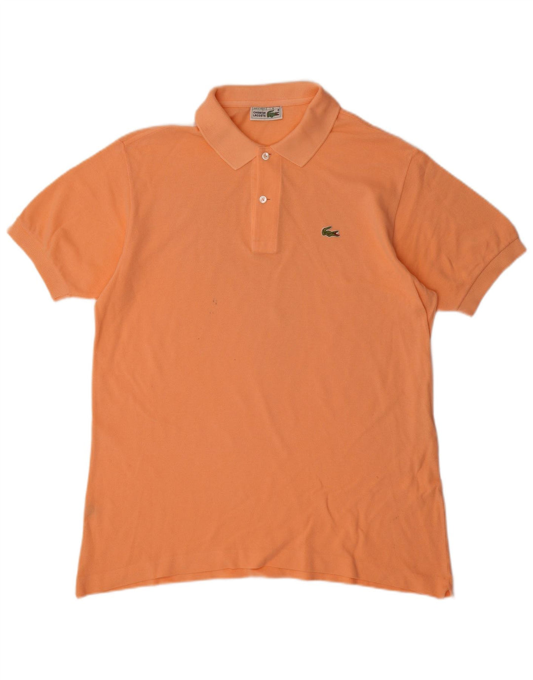 Lacoste Herren-Poloshirt, Größe 5, große orangefarbene Baumwolle
