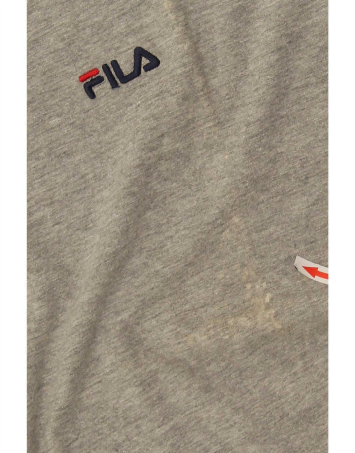 Fila Herren-Weste-Top XL aus grau gefleckter Baumwolle