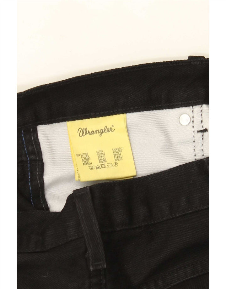 Wrangler Herren Regular Straight Jeans W38 L32 Schwarze Baumwolle