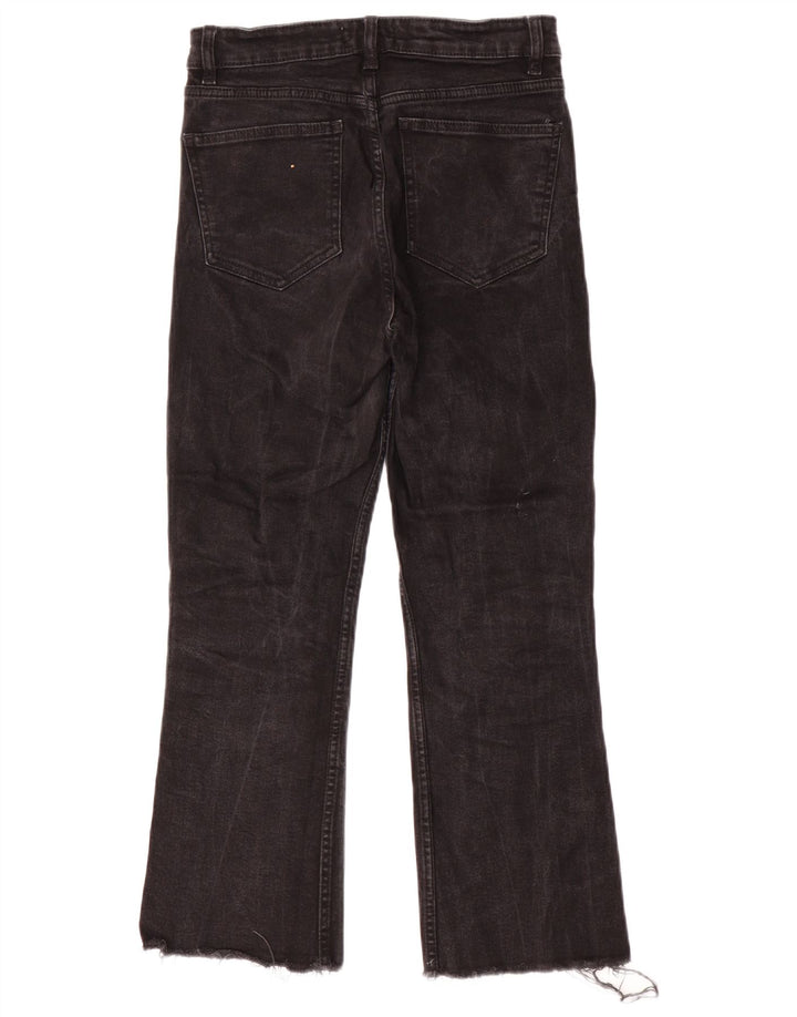 Zara Damen Straight Jeans EU 40 Medium W30 L26 Schwarz