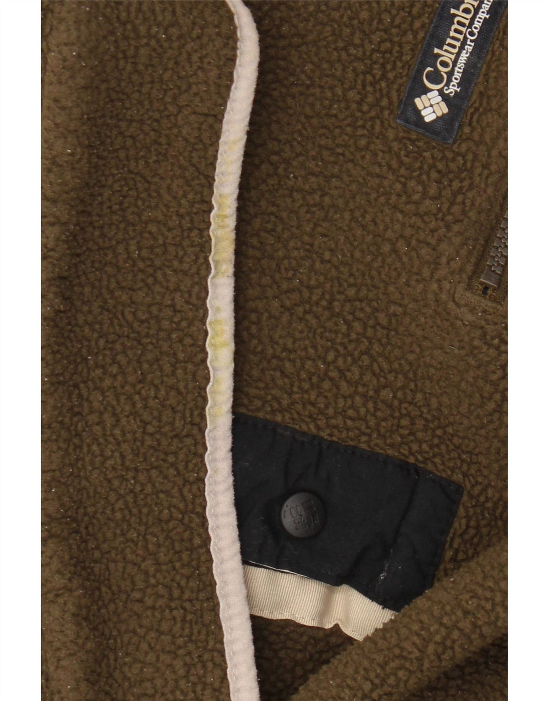 Columbia Herren-Fleecepullover mit Knopfkragen, 2XL, Khaki, Polyester