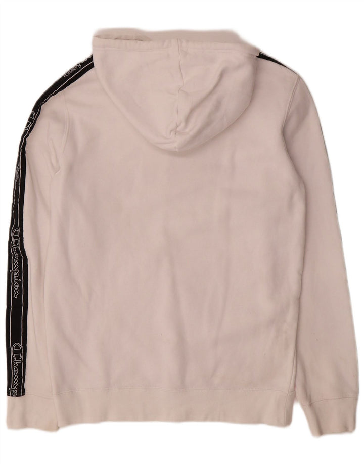 CHAMPION Herren-Kapuzenpullover mit Grafik, Größe S, Weiß, Farbblock