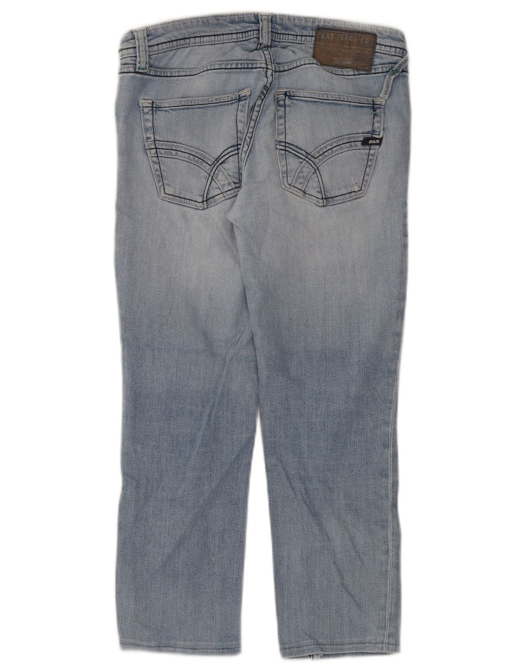 Gas Damen Tapered Jeans W29 L24 Blaue Baumwolle