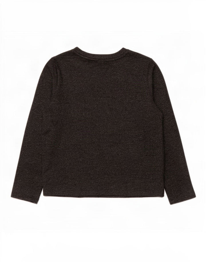 Marks & Spencer Damen Top Langarm UK 14 Large Grau Polyester