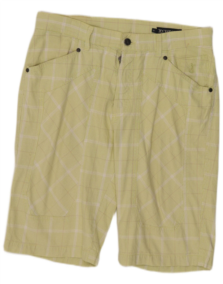 Jeckerson Herren Freizeitshorts W32 Mittelgrün kariert