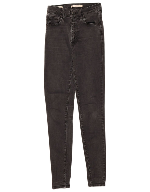 Levi's Damen Mile High Super Skinny Jeans W26 L30 Schwarz