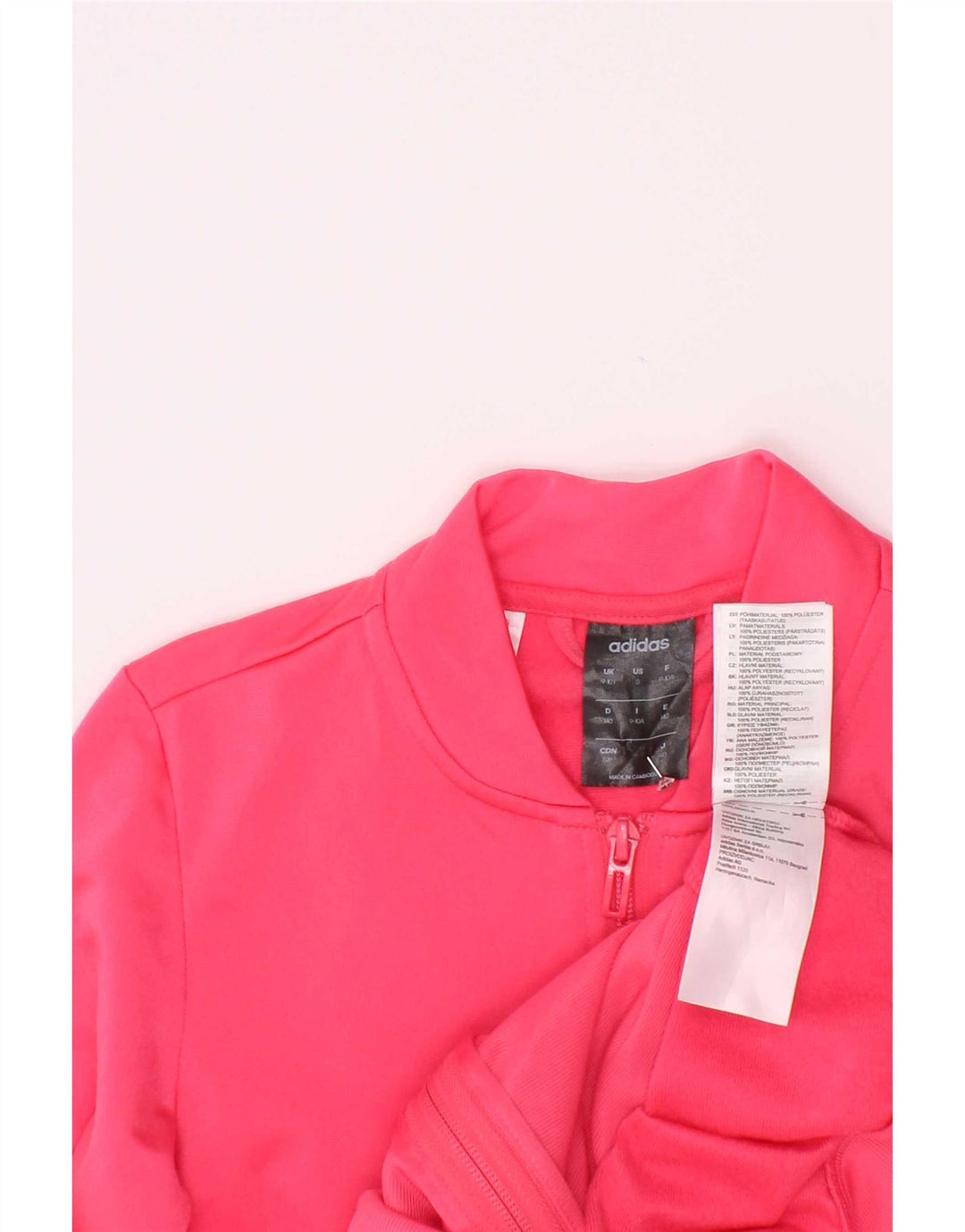 Adidas Mädchen Grafik-Trainingsanzug-Top-Jacke, 9–10 Jahre, rosa Polyester