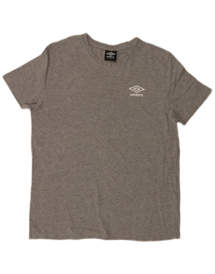Umbro Herren T-Shirt Top Large Grau Baumwolle