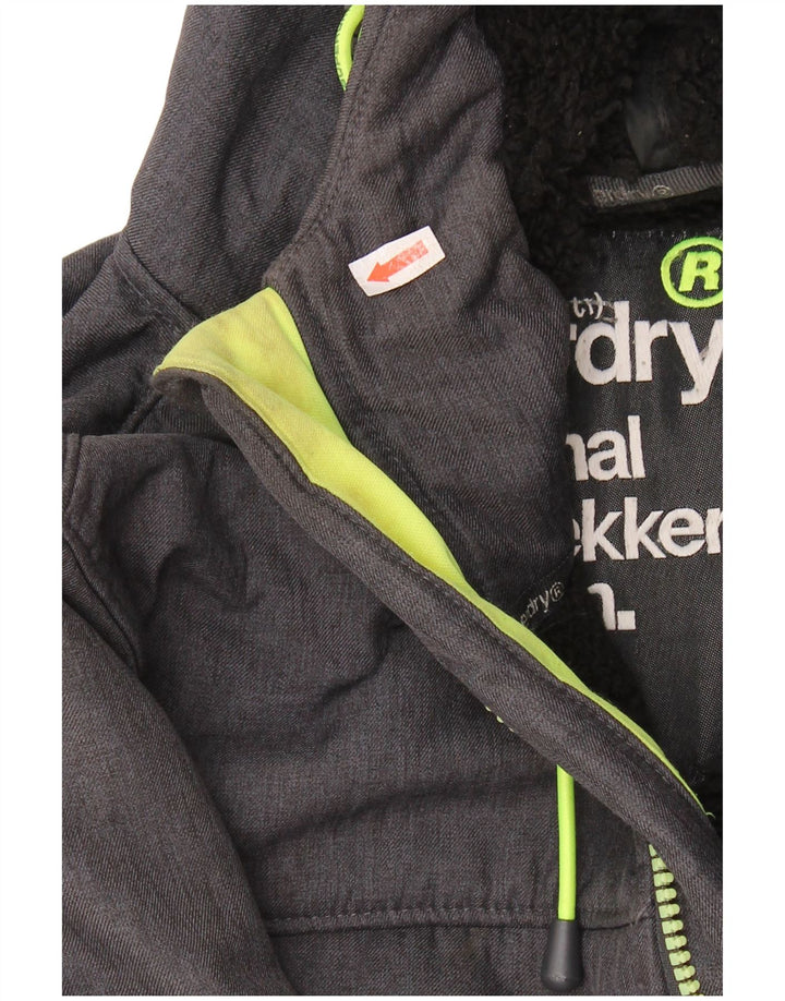 Superdry Damen Windtrekker Windjacke UK 16 Large Grau Polyester