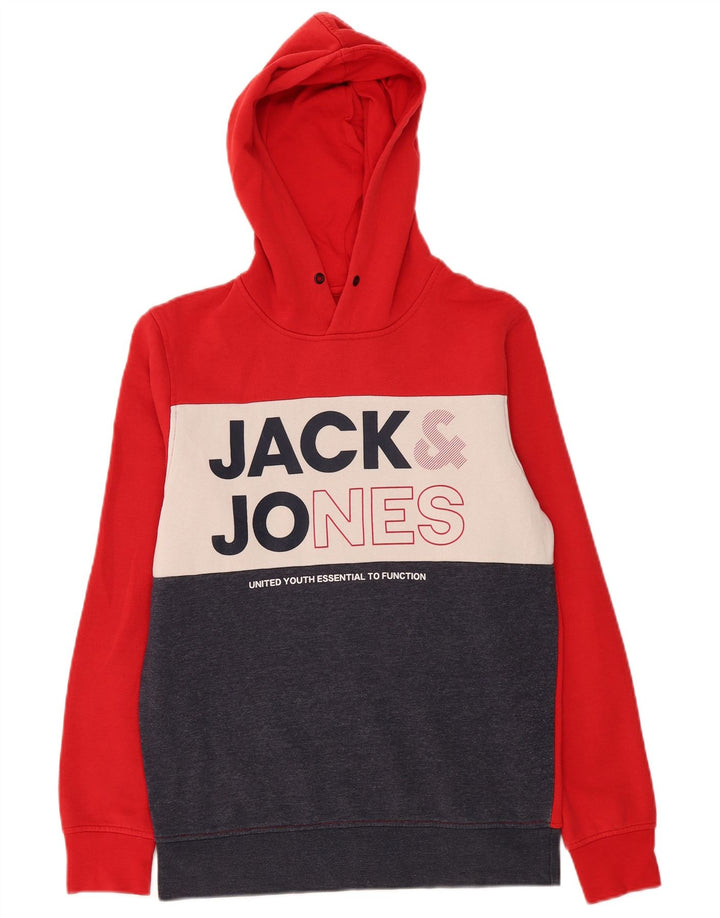 Jack & Jones Herren-Kapuzenpullover mit Grafik, klein, mehrfarbig, Farbblock
