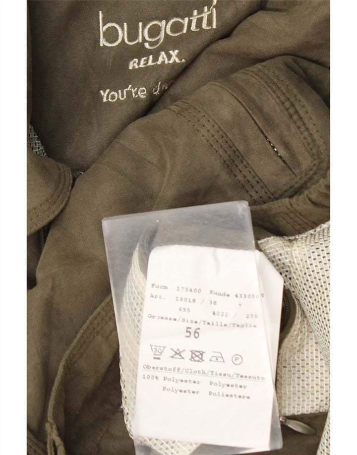 Bugatti Herren Bomberjacke IT 56 3XL Khaki Polyester