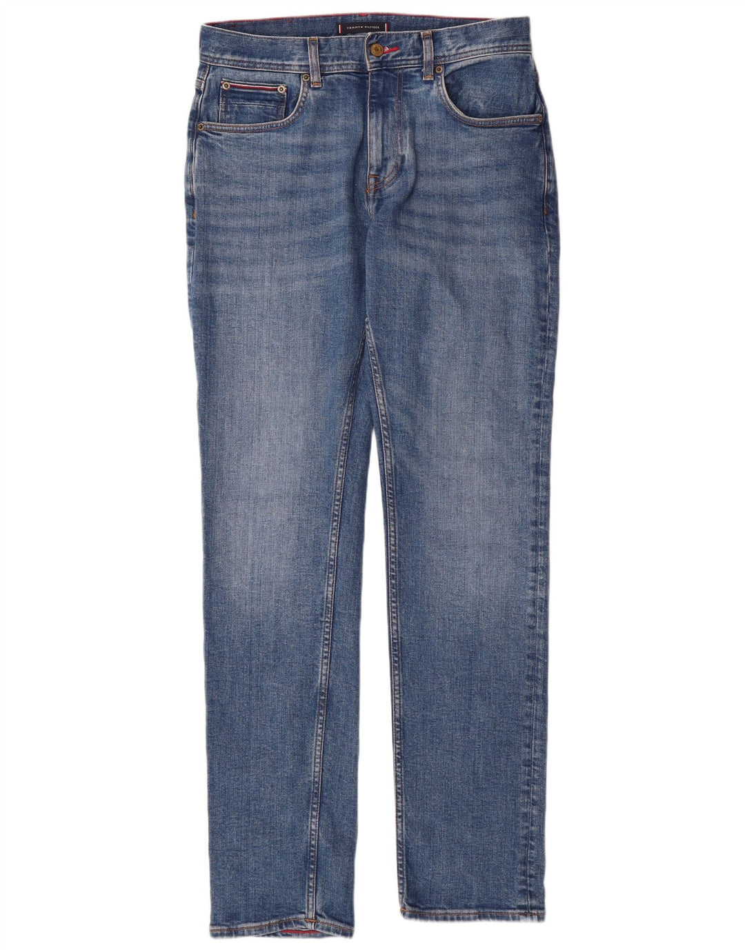 TOMMY HILFIGER Herren Denton Straight Jeans W30 L32 Blaue Baumwolle