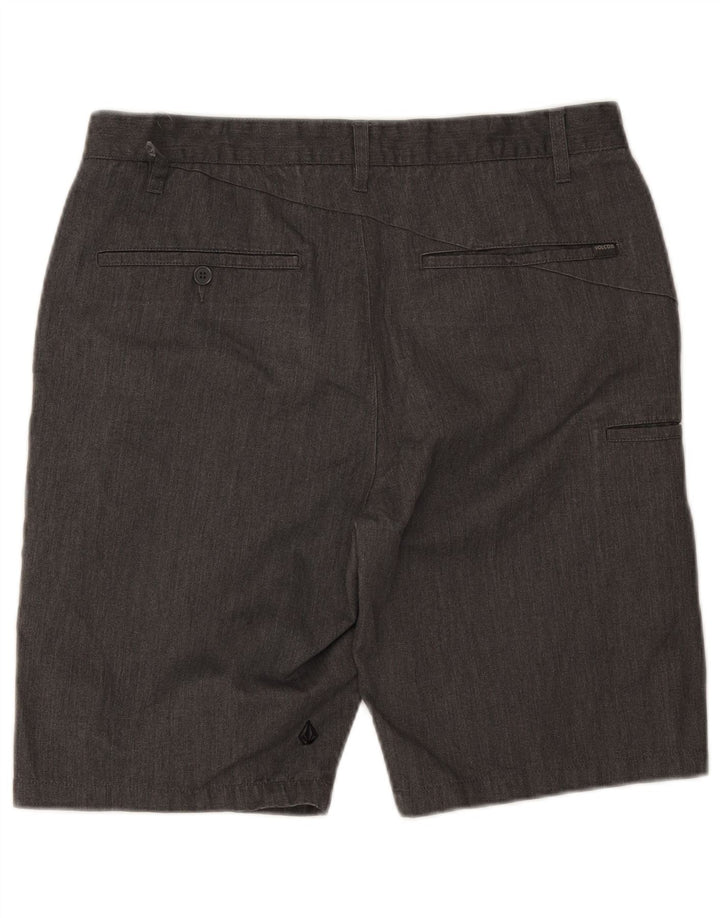 Volcom Herren-Chinoshorts W34, große, grau gefleckte Baumwolle