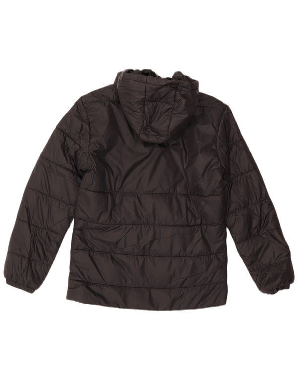 Puma Mens Hooded Padded Jacket UK 36 Small Black Nylon