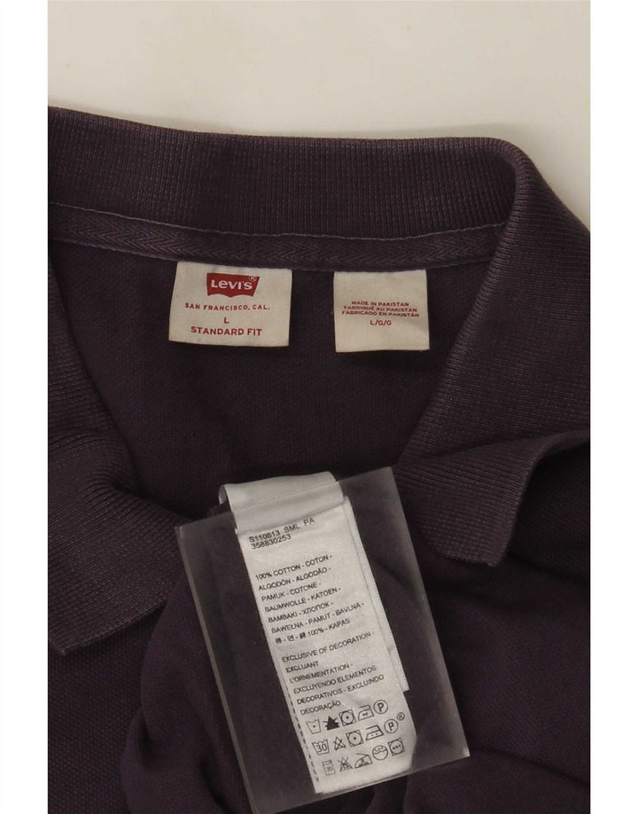 Levi's Herren-Poloshirt mit Standard-Passform, Größe L, Lila, Baumwolle