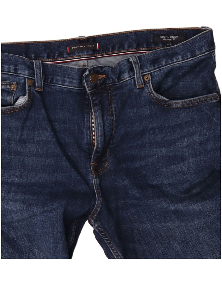 Tommy Hilfiger Herren Denton Straight Jeans W36 L32 Marineblau Baumwolle
