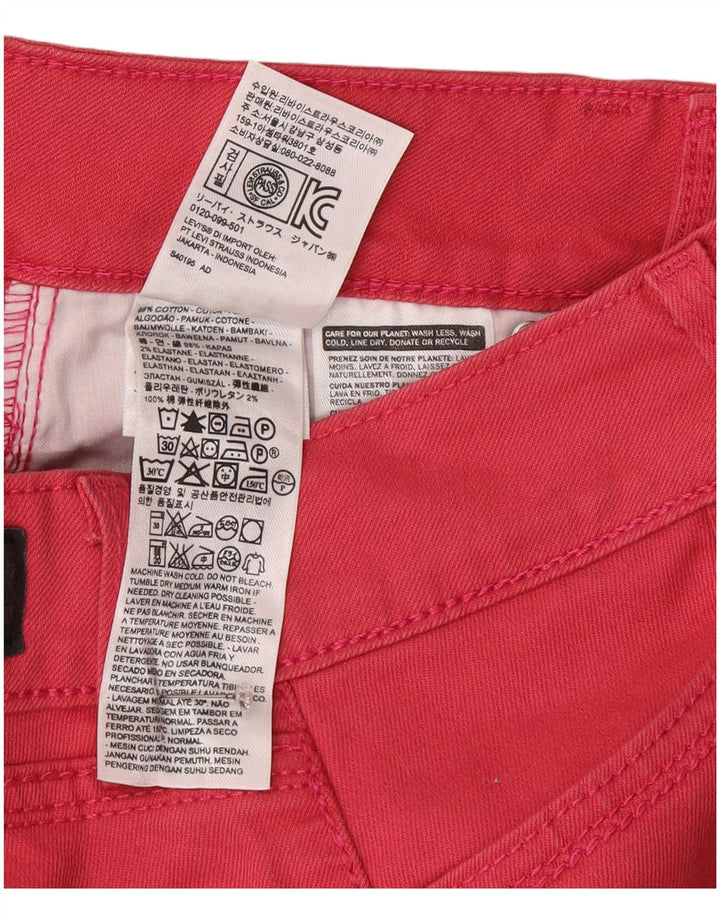 Levi's Damen Capri-Jeans US 4 Small W27 L20 Rosa Baumwolle