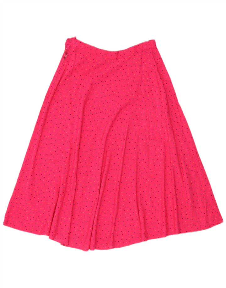 Vintage Damen A-Linie Rock W26 Klein rosa gefleckt