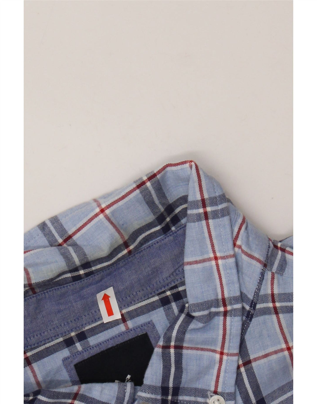 Crew Clothing Herren-Flanellhemd mit schmaler Passform, XL, blau kariert, Baumwolle