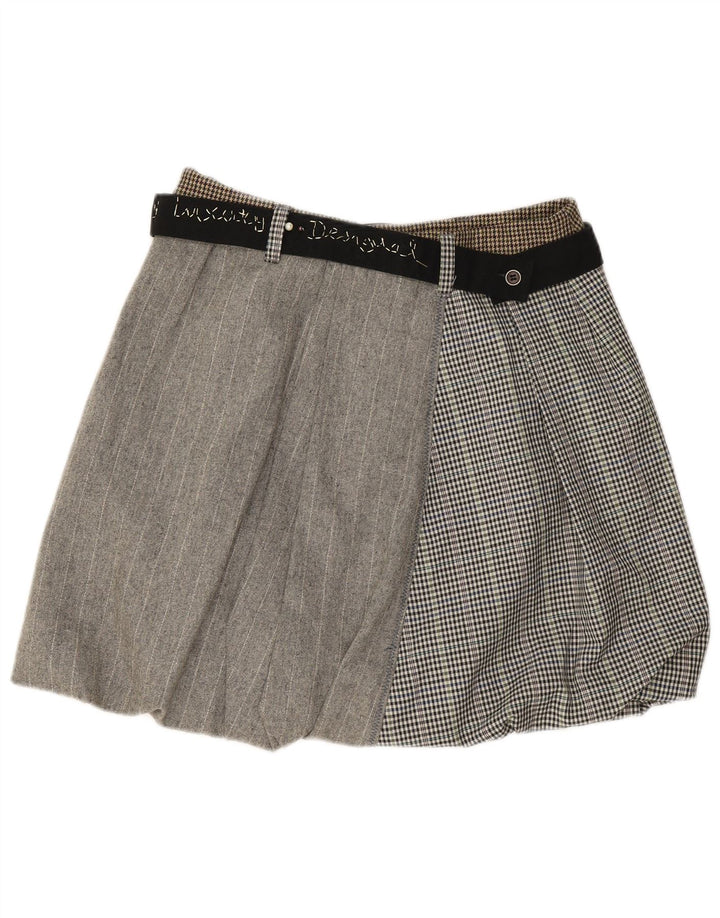 DESIGUAL Womens Bubble Rock EU 42 Large W30 Graues Patchwork-Polyester