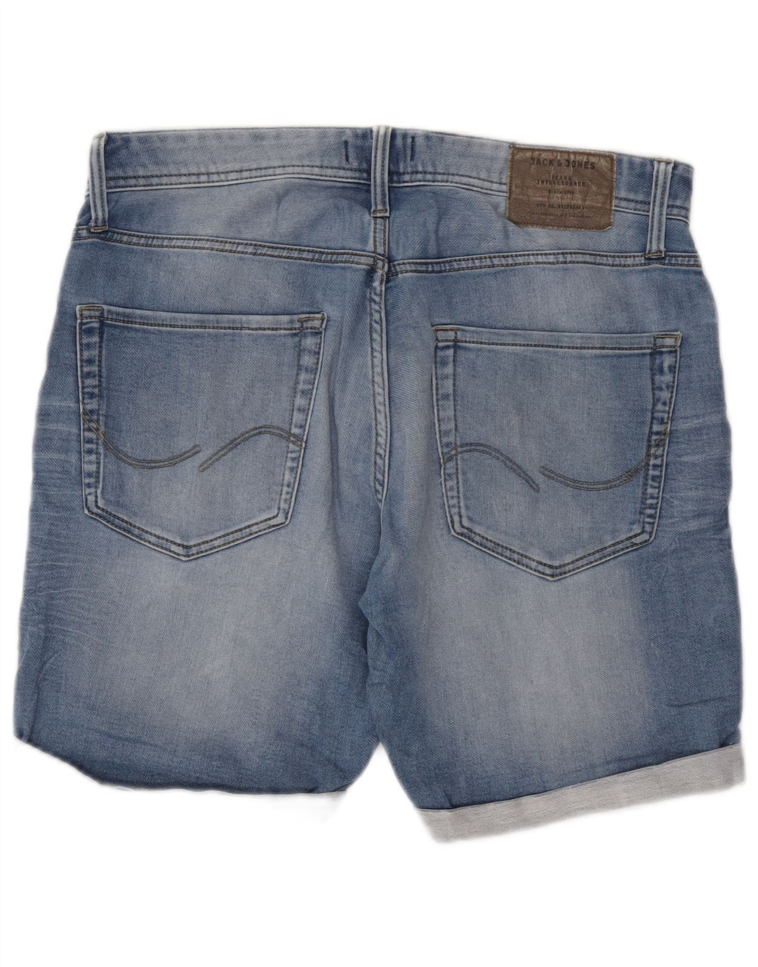 Jack & Jones Herren-Jeansshorts mit normaler Passform, Größe M, W32, Blau, Baumwolle
